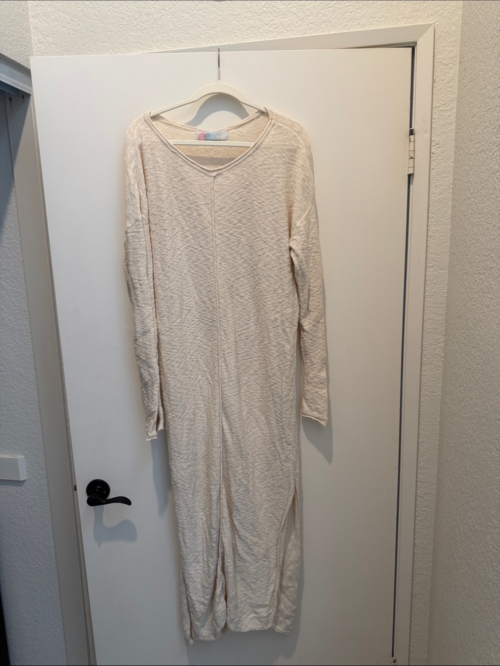 Free People Cream Long Sleeve Maxi Dress